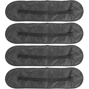 مجموعة حقائب كتف على ظهر لوح التزلج مكونة من 4 قطع مع أشرطة قابلة للتعديل للوحات التزلج المزدوجة، وحقيبة حمل لوح التزلج مقاس 80 سم للرياضات الخارجية والسفر، باللون الأسود in Kuwait