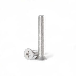 M4-0.7 x 25mm Phillips Flat Countersunk Head Machine Screws, 304 Stainless Steel, Full Thread Fasteners (50-Pack) - Electrical & Switch Plate Screws for Electronics & Hardware in Kuwait