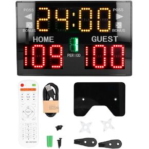 11 Digits LED Electronic Scoreboard High Brightness Portable Tabletop Score Keeper with Remote Control for Basketball Volleyball Wrestling Indoor Sports Games in Kuwait