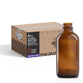 The Bottle Depot - 240 زجاجة - زجاجة زجاجية سعة 2 أونصة - شفافة - الإغلاقات غير متضمنة - تشطيب للرقبة من 20 إلى 400 - زجاجات بوسطن المستديرة بالجملة in Kuwait