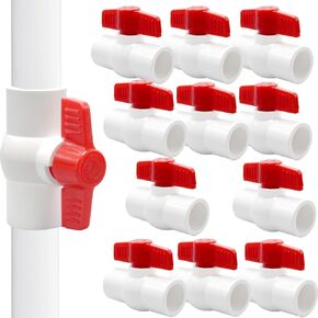 TTFLEX 3/4 inch PVC Ball Valve with Slip Connections, 8 PCS PVC Shut Off Valves with Smooth Quarter-Turn, Water Pipe Valve for Swimming Pool Filter, Irrigation, Sprinkler, Home Water Filter Systems in Kuwait