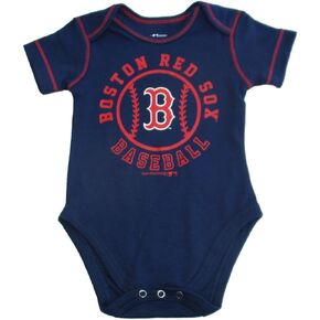 VF Boston Red Sox Baseball Team Logo Infant Creeper Bodysuit - Navy in Kuwait