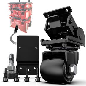 مجموعة عجلات أمامية فولاذية مطورة تناسب Milwaukee 48-22-8427/8426 صندوق أدوات التعبئة - سعة 220 رطل، تصميم قابل للطي لسهولة التخزين والشحن in Kuwait