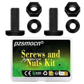 90 قطعة / 30 مجموعة M8 * 20 مم من البلاستيك الأسود النايلون الصليب جولة رئيس المسمار سداسية الجوز مجموعة الجمع، مع غسالات عازلة، الحجم القياسي، DIY والتجميع الإلكتروني. in Kuwait