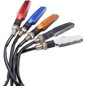 2pcs a Pair12LED دراجة نارية بدوره إشارات الذيل ضوء LED تدفق المياه وامض الفرامل الوامضة / تشغيل الضوء DRL المتعري الذيل مصباح (الضوء الأصفر العنبر) in Kuwait