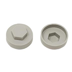 TechFast Roofing Screw Cover Caps | 19mm | Goosewing Grey - Plastic | Box 100 in Saudi Arabia