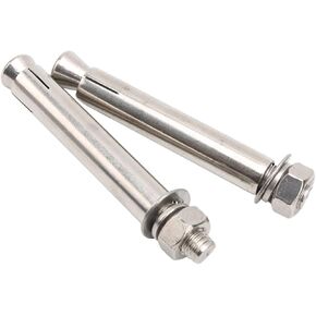 RWRAPS 2 قطعة براغي توسيع 304 قطعة فضية 304 من الفولاذ المقاوم للصدأ الخارجي مسدس صمولة توسيع كم مرساة مسامير شديدة التحمل M10 M12 M14 M16 مسامير معدنية صغيرة (M14x150 مم) in Kuwait