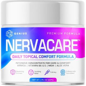 Genius Nervacare – Neuropathy Cream for Feet, Hands, Legs & Toes – Nerve Comfort Cream with Menthol, Arnica, MSM, Vitamin B6, Aloe Vera – Fast-Absorbing, Non-Greasy 2Oz in Saudi Arabia