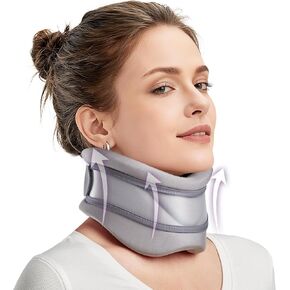 دعامة الرقبة باباكا لألم الرقبة ودعمها، دعامة رقبة ناعمة، طوق عنق الرحم للنساء والرجال، دعم الرقبة مع وسادة دعم، دعامات الرقبة للنوم، تخفف الألم وضغط العمود الفقري (M(11.4"-15.4")) in Kuwait