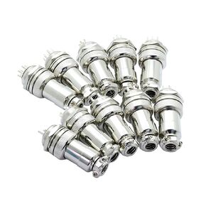 10Pcs/lot GX16 Jack Male/Female 2/3/4/5/6/7/8/9/10Pins 16mm L70-78 Circular Socket Panel XLR Wire Connectors(Male Insert,5Pin) in Saudi Arabia