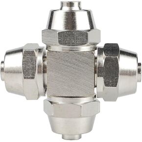 PX هوائي رباعي الاتجاه سريع الالتواء المشترك عبر قفل أنابيب الهواء الأم PZA4/6/8 مللي متر/10/12 1 قطعة(快拧四通PZA4) in Kuwait