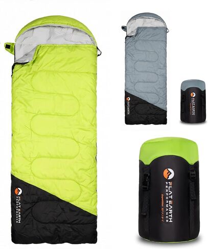 Expedition Sleeping Bag with Compression Sack – 32°F/0°C for Teens/Adults Up to 6'2", Lightweight, Water-Resistant, Backpacking Sleeping Bag for Camping, Hiking in Saudi Arabia