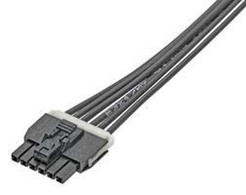 مجموعة كابل Molex/Waldom، 145130-0600، Nano-Fit-to-Nano-Fit Off-The-Shelf (OTS) - صف واحد - طول 75.00 مم - 6 دوائر - أسود (20 قطعة/عناصر) in Kuwait
