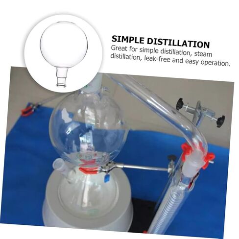 Zerodeko Single Neck Bottom Laboratory Flask Borosilicate Container for Distillation and Chemistry Experiments Lightweight Easy to Clean in Saudi Arabia