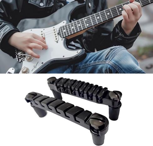 QINGFAN Change Guitar Bridge Tailpiece Electric Guitar Bridge Top Hanging String Individual Saddles for 52mm String Space in Saudi Arabia