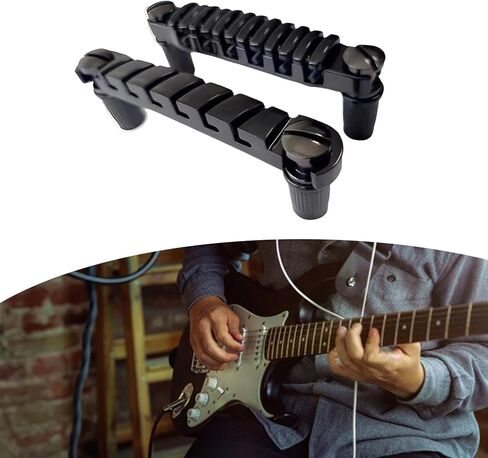 QINGFAN Change Guitar Bridge Tailpiece Electric Guitar Bridge Top Hanging String Individual Saddles for 52mm String Space in Saudi Arabia