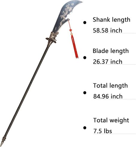 84.96 بوصة ربيع الخريف برودسيف فنون الدفاع عن النفس غوان يو التنين الأخضر الهلال القمر بليد ثمانية عشر مجموعة أسلحة غير مفتوحة in Kuwait