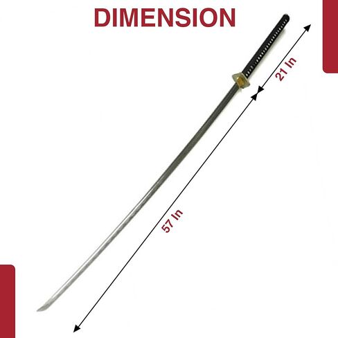Armory Replicas Japanese Nodachi Carbon Steel Giant 78-Inch Full Tang Sword – Traditional Braided Handle with Blackened Tsuba and Pommel in Saudi Arabia