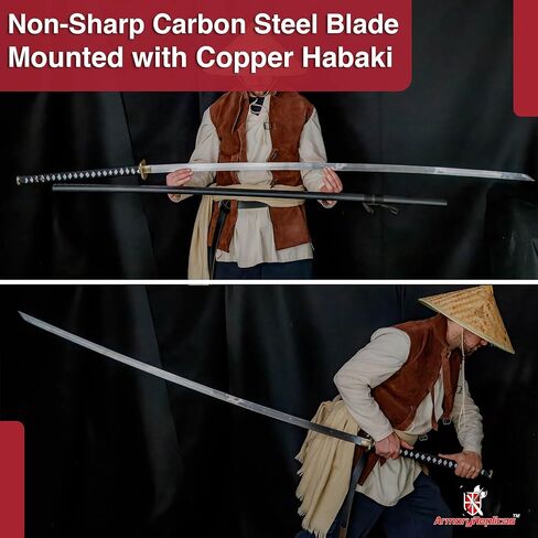 Armory Replicas Japanese Nodachi Carbon Steel Giant 78-Inch Full Tang Sword – Traditional Braided Handle with Blackened Tsuba and Pommel in Saudi Arabia