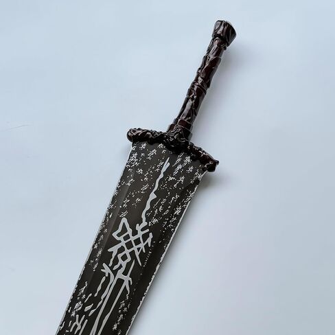 Sword Valley Velsor and Gustave's Simoso with Display Panel - Elegant Carved Ornamental Blade - Stainless Steel Construction | 119cm/46.85" Length | Engraved Symbols | for Wall Display & Collection in Kuwait