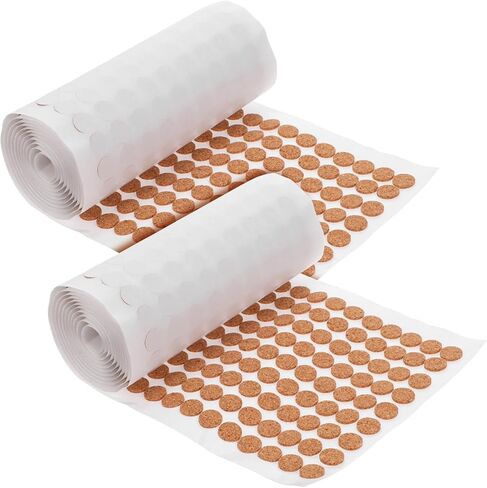 Angoily 2000Pcs Self Adhesive Cork Bumper Pads for Cabinet Doors and Furniture Noise Dampening Scratch Protection 0 39 Inch Cork Circles Eco-Friendly Easy Installation in Saudi Arabia