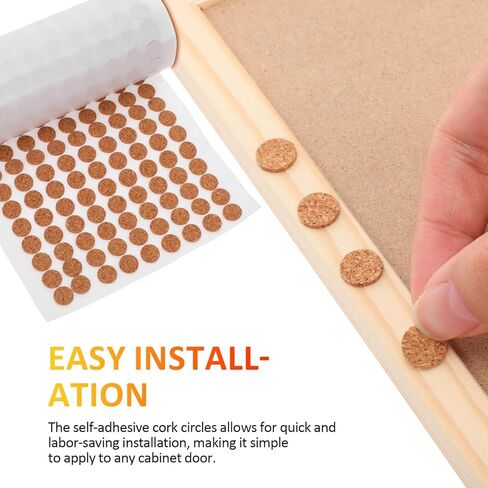 Angoily 2000Pcs Self Adhesive Cork Bumper Pads for Cabinet Doors and Furniture Noise Dampening Scratch Protection 0 39 Inch Cork Circles Eco-Friendly Easy Installation in Saudi Arabia