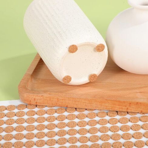 Angoily 2000Pcs Self Adhesive Cork Bumper Pads for Cabinet Doors and Furniture Noise Dampening Scratch Protection 0 39 Inch Cork Circles Eco-Friendly Easy Installation in Saudi Arabia