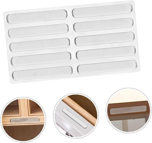 20pcs Silicone Bumper Strips for Cabinets and Glass Tabletops Anti-Slip Pads for Baby Safety Adhesive Door Protectors for Furniture in Saudi Arabia