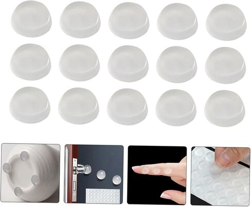 GARVALON 4pcs Cabinet Door Bumpers Self Adhesive Pads for Noise Reduction Shock Absorption for Cabinets Drawers Easy to Install Remove in Kuwait
