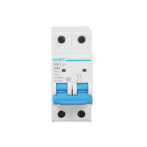 CHINT MCB NB1-63 2P C20A 10A 25A 32A 63A 40A 2A قاطع دائرة مصغر منخفض الجهد وحدات حماية محرك السكك الحديدية DIN CE (الحجم: 2، اللون: 40A) in Saudi Arabia