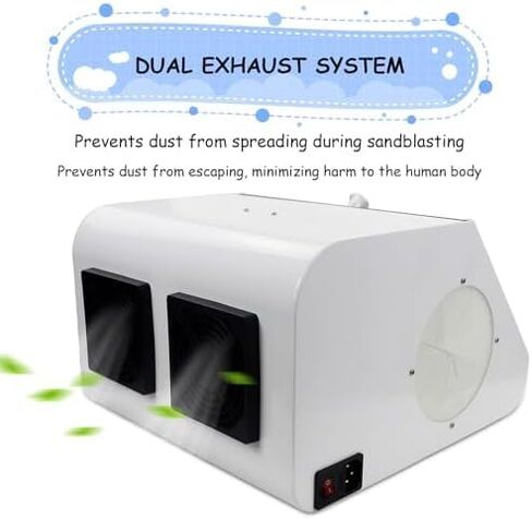 Low Noise Dental Sandblasting Machine with Dust Collector, Tempered Glass Baffle, Efficient Dust Removal, and Clear Visibility for Laboratories in Saudi Arabia