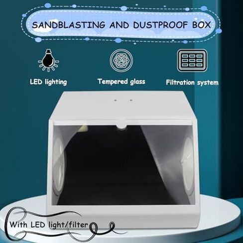 Low Noise Dental Sandblasting Machine with Dust Collector, Tempered Glass Baffle, Efficient Dust Removal, and Clear Visibility for Laboratories in Saudi Arabia