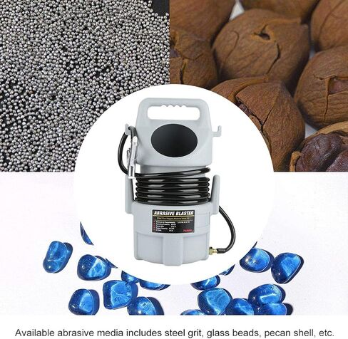 Jeffergarden Sand Blasting Kit with Portable Pneumatic Aluminum Alloy Polishing Abrasive Blasting Operations, Efficiently Remove Paint, Scale with Hose for Sandblasting in Saudi Arabia