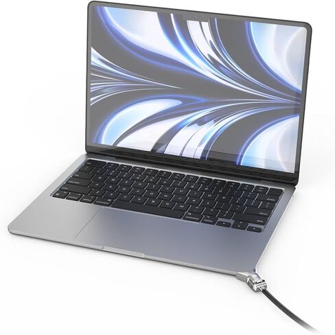 محول قفل الحافة Compulocks لـ MacBook Air 13 "M2-M4 مع Silver Lock Silver in Saudi Arabia