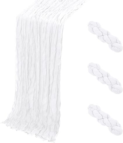 3 Pack Light Pink Cheesecloth Table Runner, 17 x 108 Inch, Gauze Cheese Cloth Table Runner Rustic Sheer Runner for Wedding Birthday Party Baby Shower Table Decor(Light Pink) in Saudi Arabia