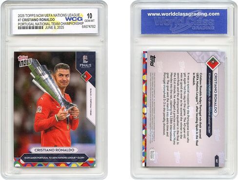 2025 Topps UEFA Soccer Cristiano Ronaldo Portugal Team Championship Card #7 - Graded GEM-Mint 10 in Saudi Arabia
