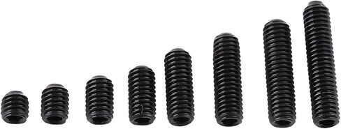 200 Pcs Set Screw Assortment Kit,M3 M4 M5 M6 M8 Black Stainless Steel Hex Allen Head Socket Cup Point Grub Screw Hex Allen Head Socket Set Screw Assortment Kit for Home in Kuwait