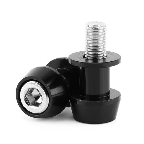 8/10mm CNC Aluminium Alloy Swing Arm Spool Stand - Protective Finish for Motorcycle Swingarm - Ideal for Riders of All Levels (10MM Black) in Saudi Arabia