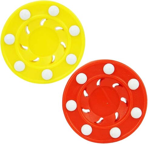 BESPORTBLE قطعتان من كرات الهوكي الدوارة للاستخدام الداخلي والخارجي، كرات تدريب منخفضة الارتداد لممارسة هوكي الشوارع، مادة مطاطية قوية لأداء مثالي in Kuwait