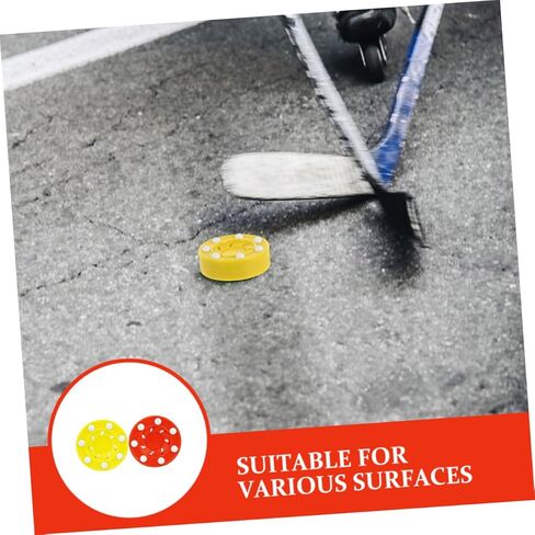 BESPORTBLE قطعتان من كرات الهوكي الدوارة للاستخدام الداخلي والخارجي، كرات تدريب منخفضة الارتداد لممارسة هوكي الشوارع، مادة مطاطية قوية لأداء مثالي in Kuwait