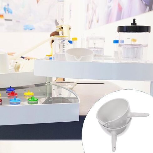 2 قطعة طبق تبخير مستدير من البورسلين بمقبض 70 مللي حوض التبخر المختبري لوازم تبخير العلوم للاستخدام المدرسي والصناعي in Kuwait