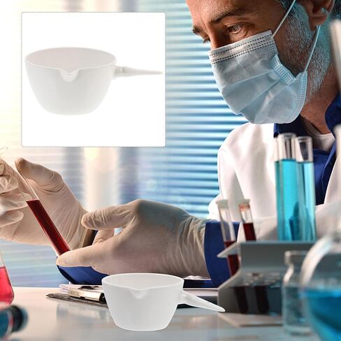 حوض تبخير مستدير من السيراميك بمقبض 300 مللي طبق تبخير مختبري وعاء تبخير علمي للاستخدام في المدرسة والمختبر in Kuwait