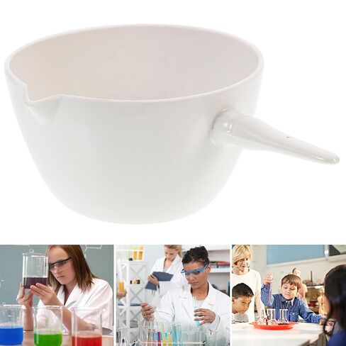 حوض تبخير مستدير من السيراميك بمقبض 300 مللي طبق تبخير مختبري وعاء تبخير علمي للاستخدام في المدرسة والمختبر in Kuwait