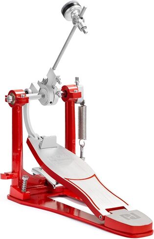 Direct Drive Single Bass Drum Pedal, Smooth & Responsive Single Kick Pedal with Adjustable Footboard, Stable Metal Frame, for Acoustic & Electronic Drums (Red/Blue/Black) (Black) in Kuwait