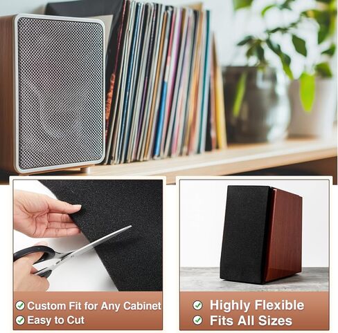 9 ملم مكبر صوت شواية إسفنجية 39 بوصة × 78 بوصة (100 × 200 سم) ورقة رغوة صوتية عالية الكثافة قابلة للقطع غطاء شواية سماعات صوتية احترافية ومضخم صوت DJ in Kuwait