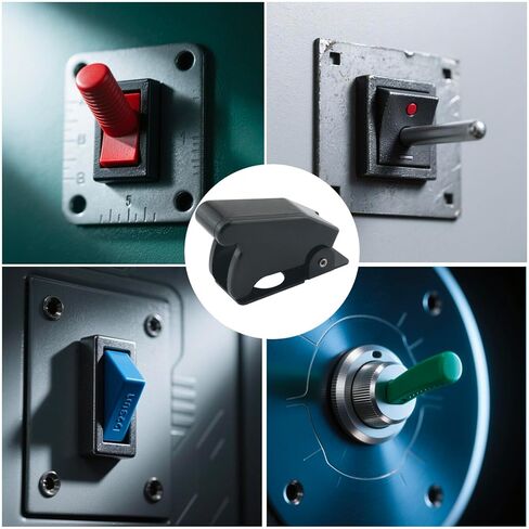 2pcs Black 47mm*28mm Plastic Toggle Safety Lever Switch Cover Protective Cover for Mechanical Equipment and Marine Instruments in Saudi Arabia