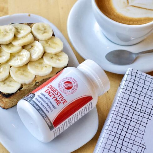 العلامة التجارية Silver Fern - مجموعة دعم الهضم العلوي والسفلي - حزمة إنزيمات الجهاز الهضمي والإغاثة الهضمية in Kuwait