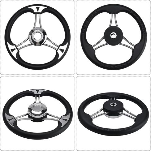 NovelBee 13.5" Boat Steering Wheel,3 Spoke Marine Steering Wheel for Yacht Boat in Saudi Arabia
