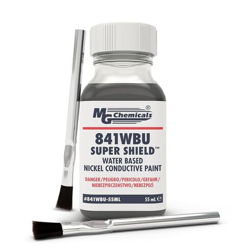 841WBU EMF Shielding Paint, Water Based WiFi Blocking Paint for Walls, Ceilings, Drywall and Guitars, 1-Part Low VOC Conductive Coating with Nickel Flake, Blocks EMF, RF and 5G Radiation, 55 mL Bottle in Saudi Arabia