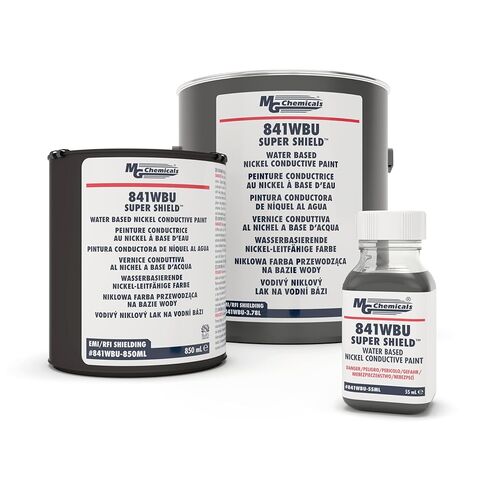 841WBU EMF Shielding Paint, Water Based WiFi Blocking Paint for Walls, Ceilings, Drywall and Guitars, 1-Part Low VOC Conductive Coating with Nickel Flake, Blocks EMF, RF and 5G Radiation, 55 mL Bottle in Saudi Arabia